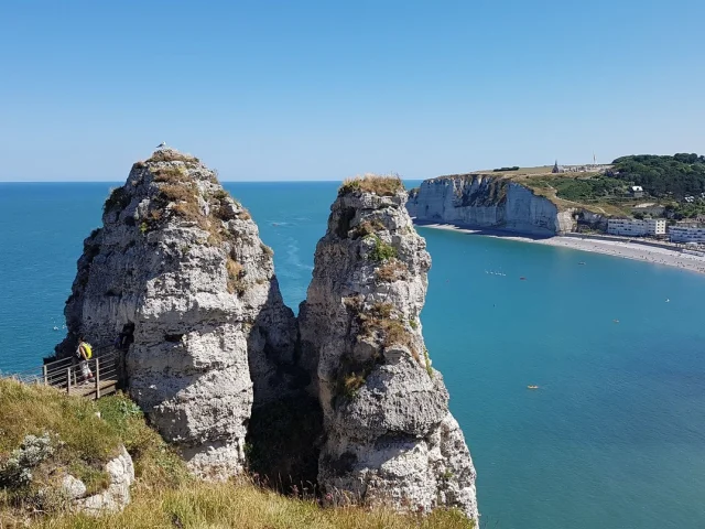 Normandie Seine Maritime Tourismus Etretat Strand am Meer