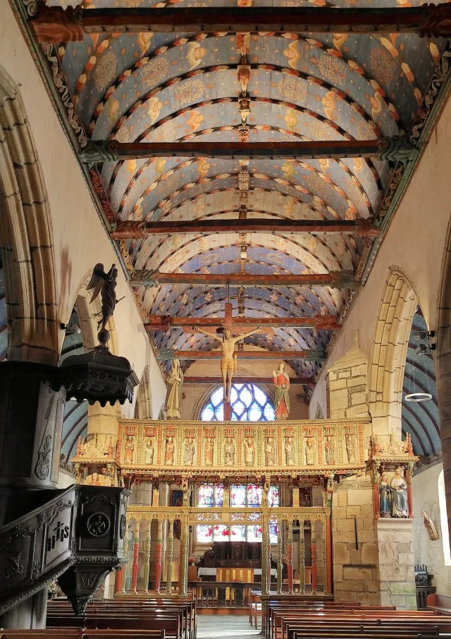 Reservieren Ferienhaus Ferienwohnung Ferienhäuser Finistere La Roche Maurice Kirche Jube Kulturerbe