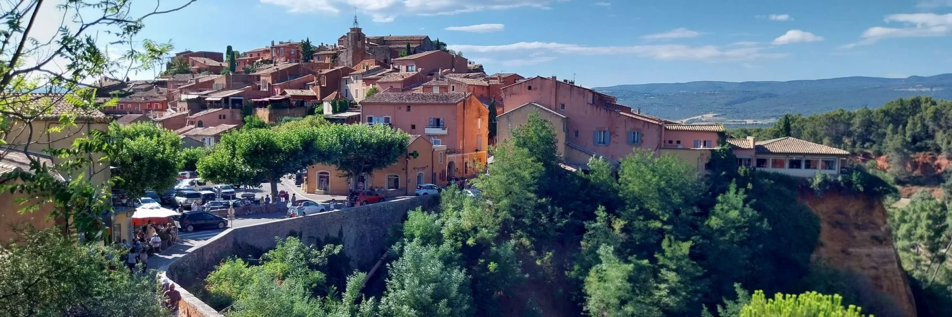 Ferienvermietung In der Provence Besuchen Vaucluse Roussillon Dorfblick Perche